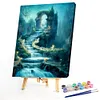 Quiet Night Trickle-Paint by Numbers Acrylic Painting 30*40CM
