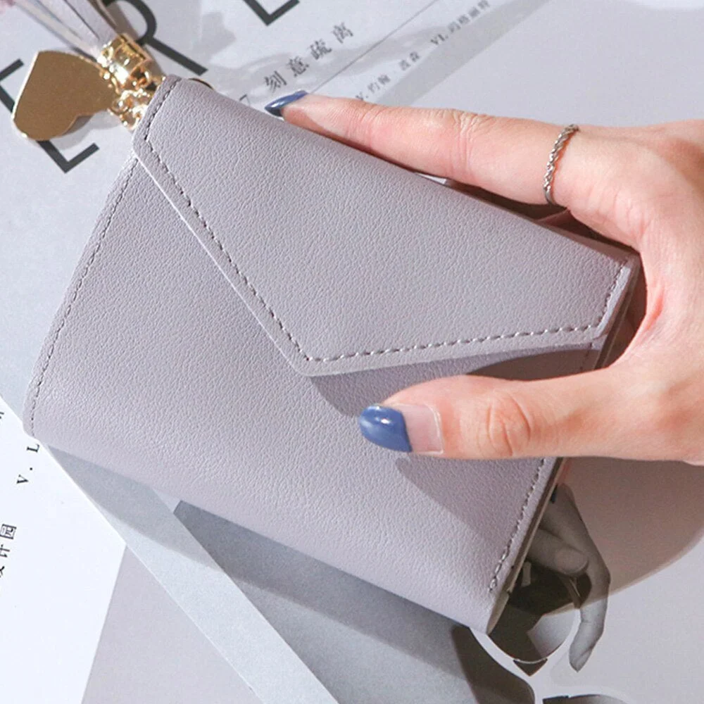 Women Wallets Small Leather Purse Women Tassel Card Bags For Women 2020 Female Purse Money PU Zipper Clip Daily Lady Wallet