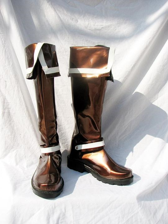 D Gray Man Lavi Cosplay Boots Brown Shoes