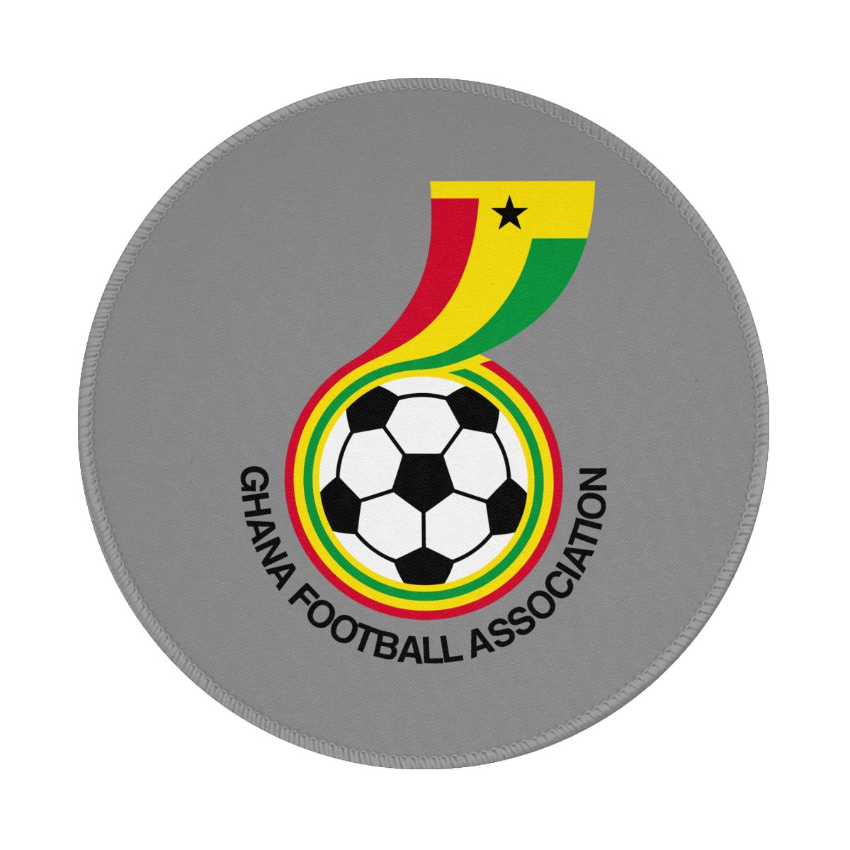 Ghana National Football Team Waterproof Round Mouse Pad for Wireless Mouse