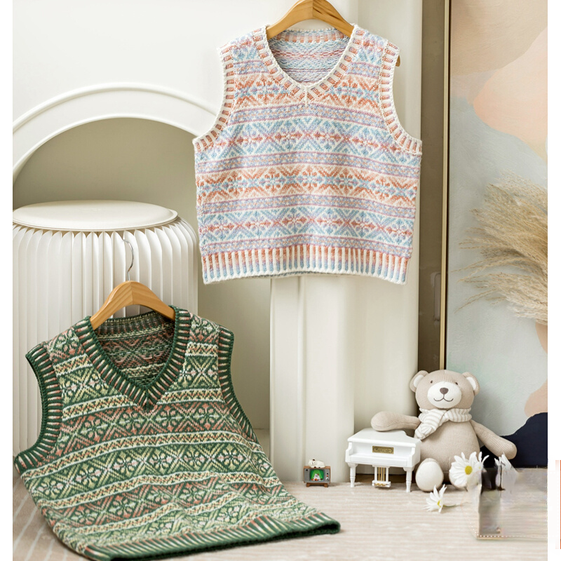 DIY Knitting Kit : Luxe Wool Yarn & Pattern for Parent-Child Vest