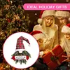 LED Christmas Santa Gnome Pendant with Lights Artificial Plant Elf Doll Ornament