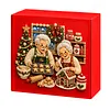 DIY Diamond Art Christmas Gift Box Red Hardboard Holiday Craft Decor Kit