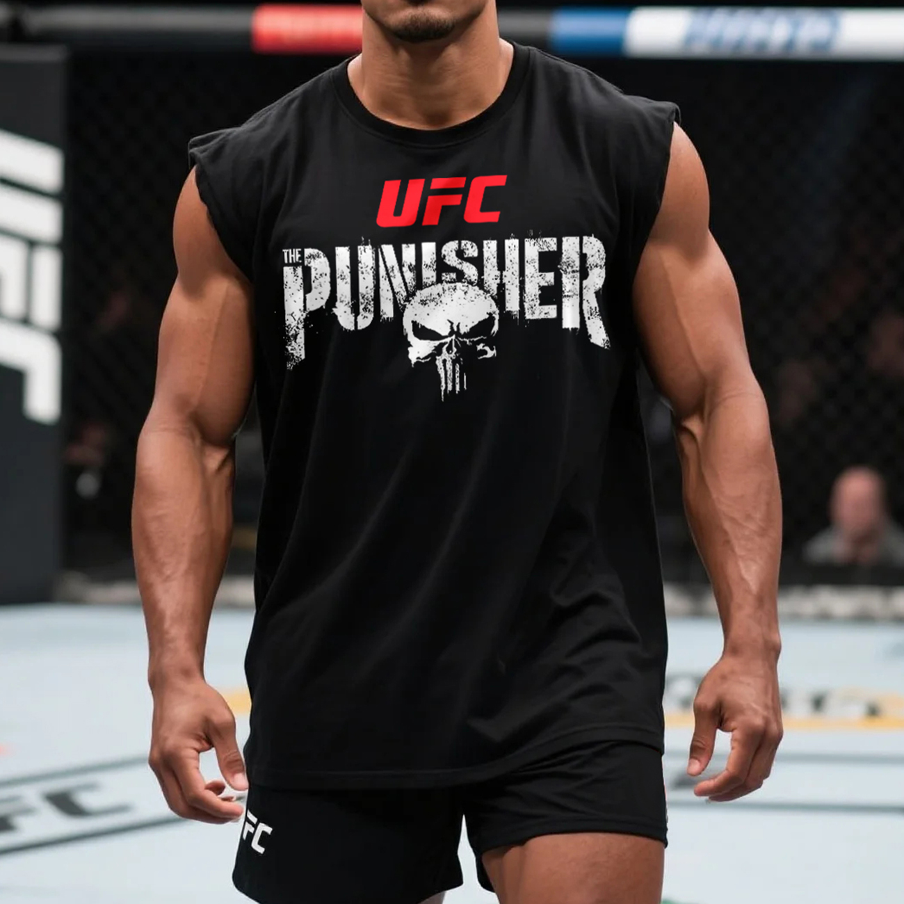 Oversized Loose And Comfortable Breathable Vest Fitness Sports Ultimate Fighting Print Sleeveless T-shirt / TECHWEAR CLUB / Techwear