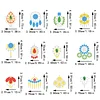 12 Pairs Flower Diamond Painting Earrings DIY Diamond Art Earrings for Adults