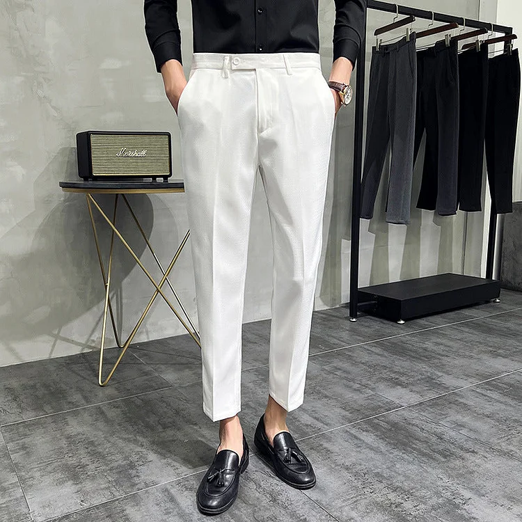 Men Trousers Summer Thin Men Small Suit Pants