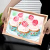 DIY Diamond Painting Wooden Tray Food Tray with Handle Living Room Decoration Cupcake Wooden Tray Kit