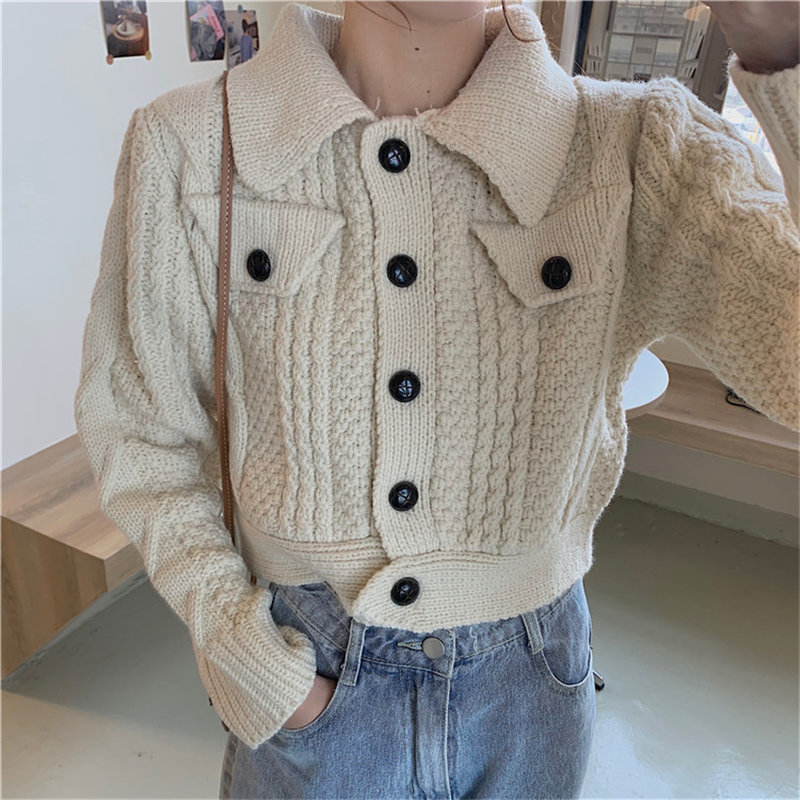 All-Match Warm Pockets Retro Chic Knitwear