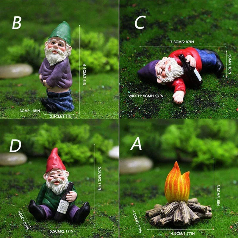Drunk Dwarf Garden Gnomes