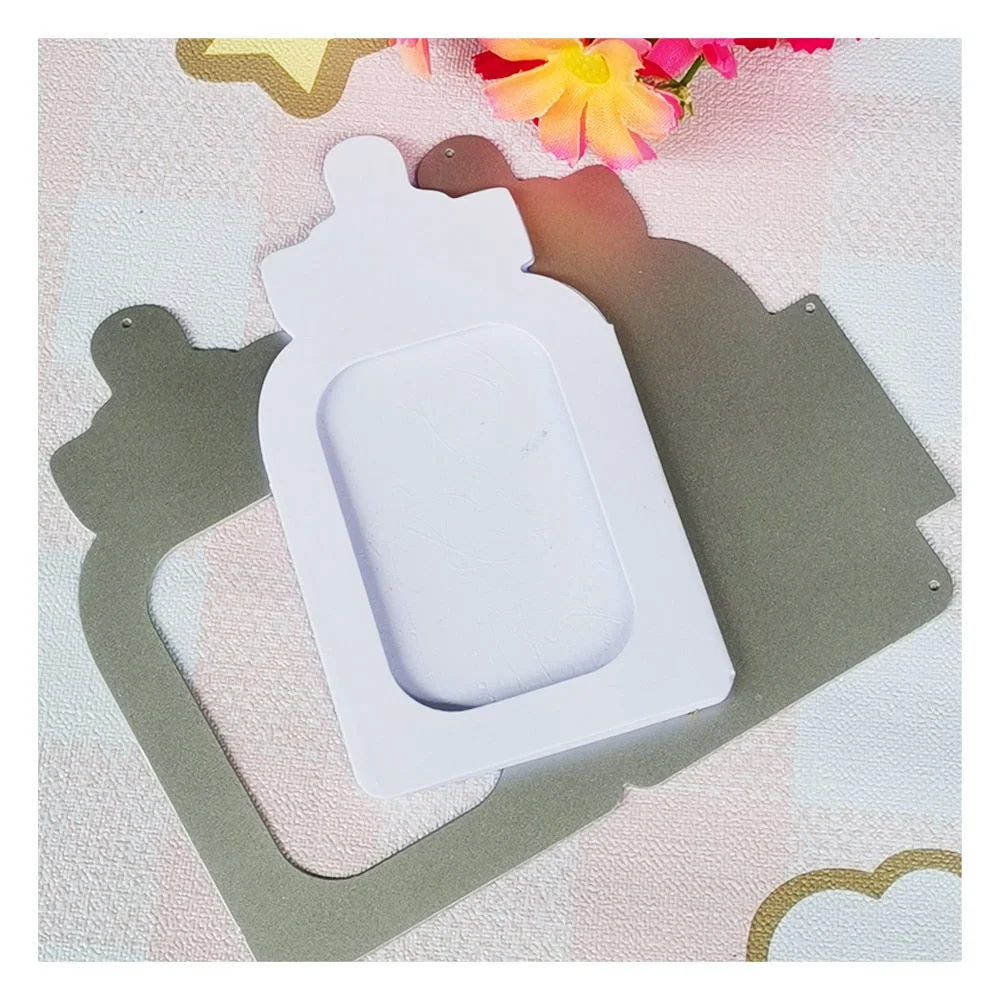 Shaker Baby Milk Bottles Dies Scrapbooking Stencil Template for DIY Embossing Paper Photo Album Greeting Gift Cards New Dies Cut