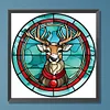 Diamond Painting-DIY Full Round Drill Stained Glass Christmas Deer