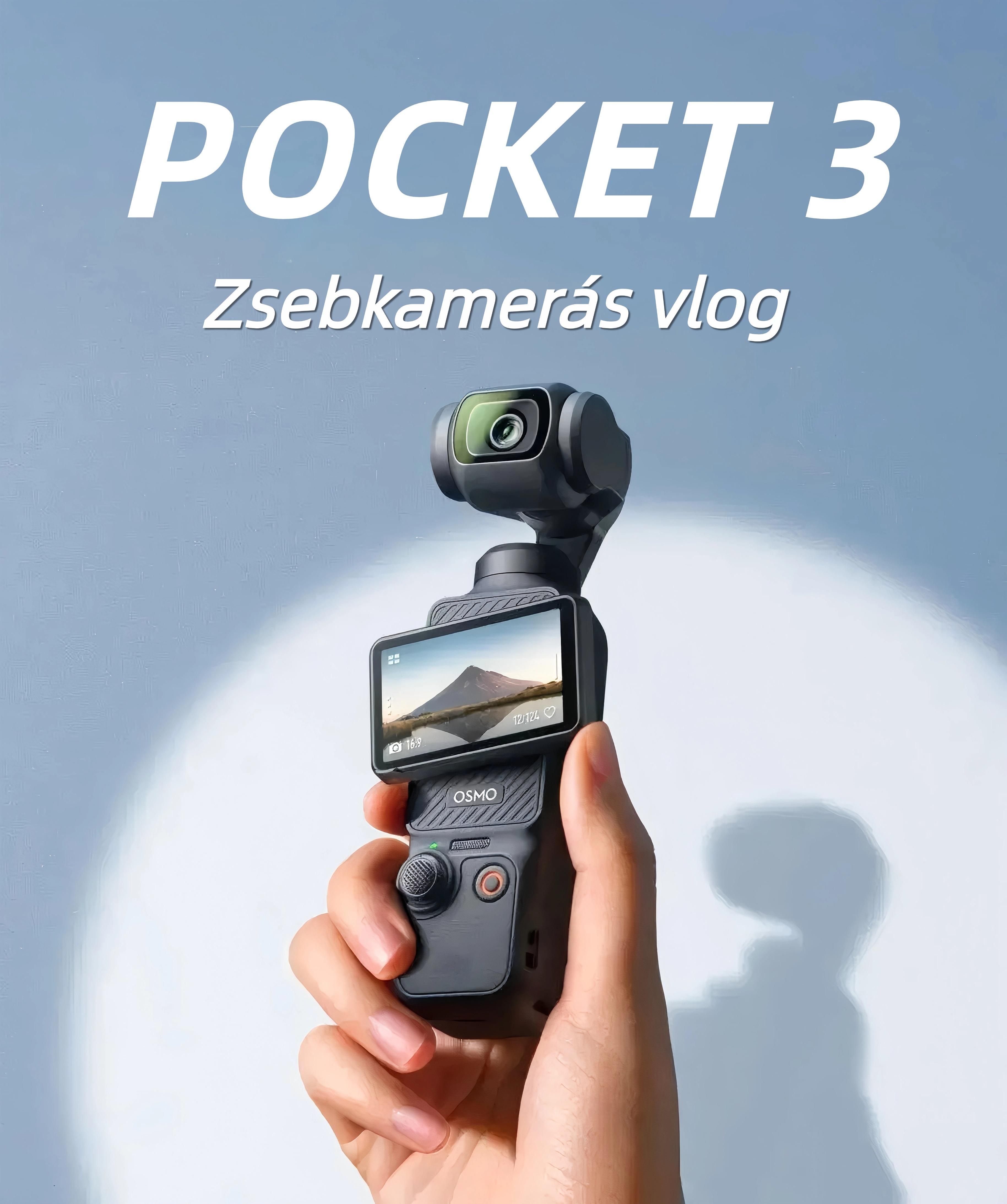 🎄Kar&aacute;csonyi k&uuml;l&ouml;nleges aj&aacute;nlat🎄Hiper-stabil 4K, Zsebemből J&ouml;n. Osmo Pocket 3 - Pici, Erős, K&eacute;sz.  James Yang