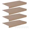 [US Local Warehouse] Set of 4 Wire Shelf Cover 0.32in Thick Removable Wire Rack Covers Easy To Clean and Install PVC Pantry Shelf Cover for Kitchen Pantrys Bathroom Office Shelving (43x20x3in)