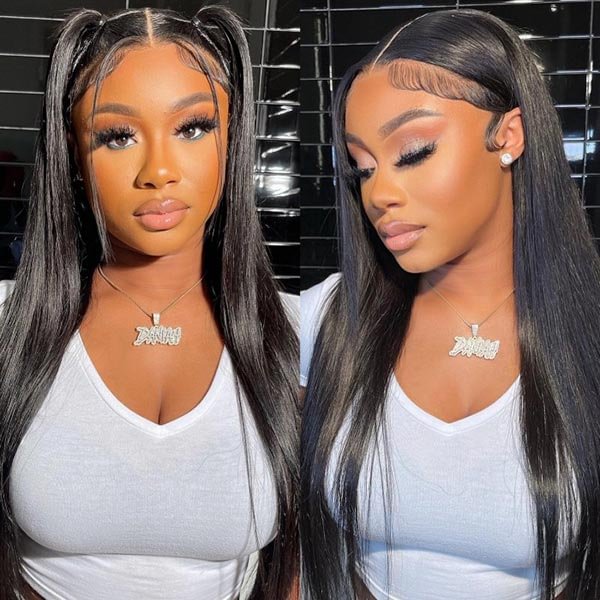 Junoda Hair Straight Transparent Lace Front Human Hair Wigs Malaysia Remy Hair