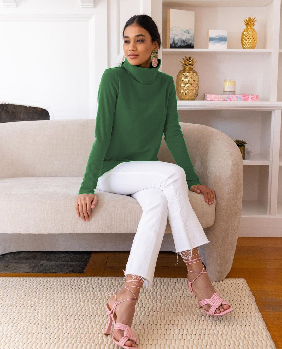 Ootddress Fleece Women's Turtleneck Sweatshirt Long Sleeve Bodycon Basic Pullover Oversized Knit Tops Basic Inner Jumper Sweatshirts