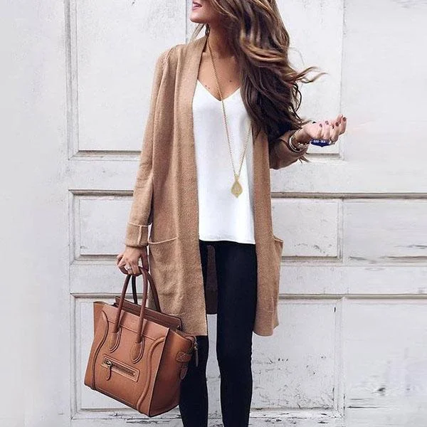 Daily Pure Color Long Sleeve Coats | IFYHOME