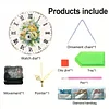 2D DIY Acrylic Bouquet Diamond Painting Clock Pendant w/ Clock Function Wall Art