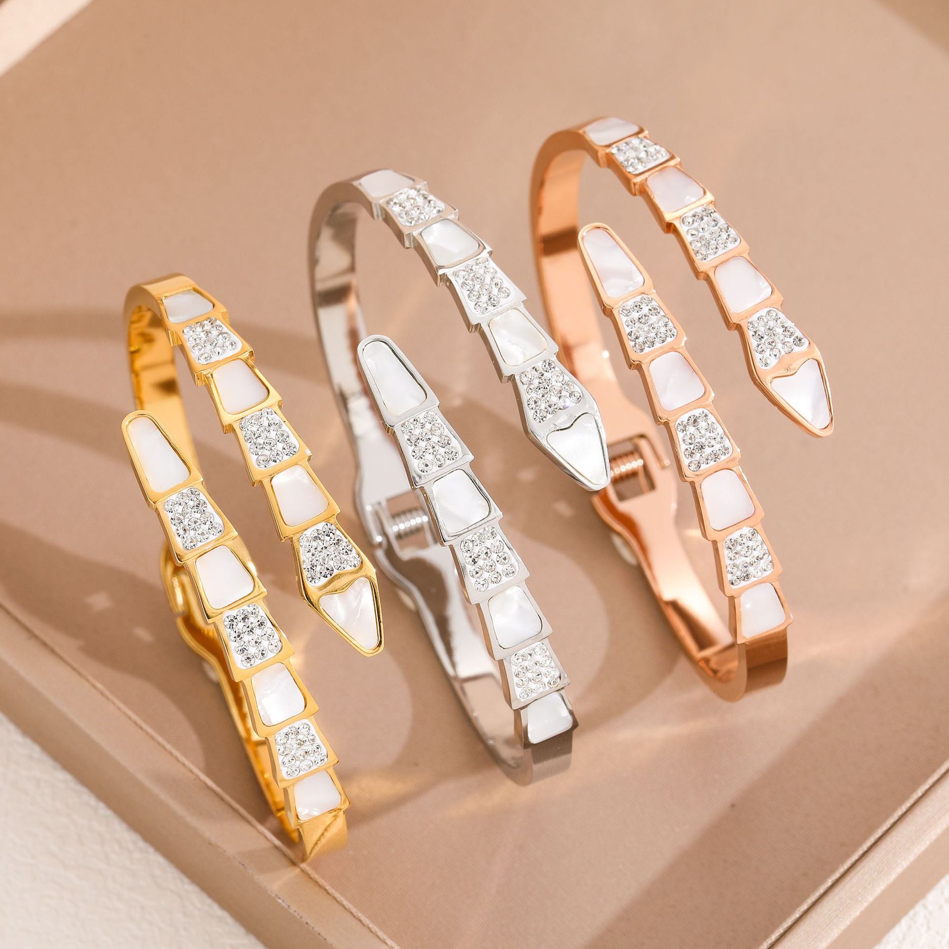 Ellipse Stainless Steel Electroplating Bangles