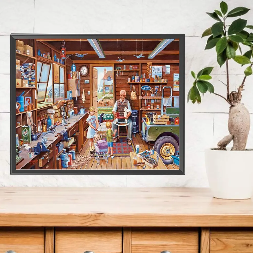 Diamond Painting - Full Square Drill - Cozy Tool Room(Canvas|50*40cm)