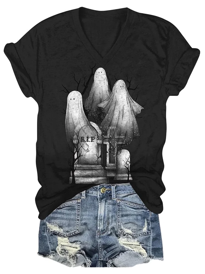 Women's Ghost Printed T -Shirt