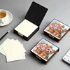 PU Dog Flower Diamond Painting Notecard Box with 160 Sheets of Paper