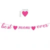 Best Mom Ever Pink Latex Balloons Flag Decor HAPPY MOTHER'S DAY Loving Party Supplies