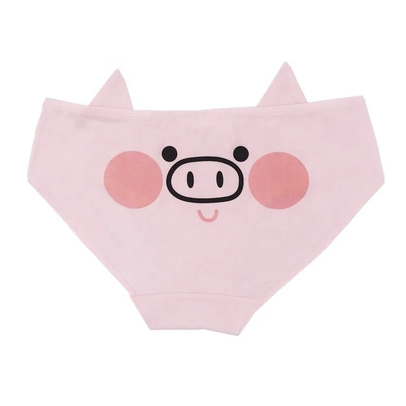 Billionm 1- 3Pcs Pink Pig Print Panties Underwear Cute Cartoon Briefs Cotton Panties Set Sexy Underpants Girls Thongs Knickers Hipsters