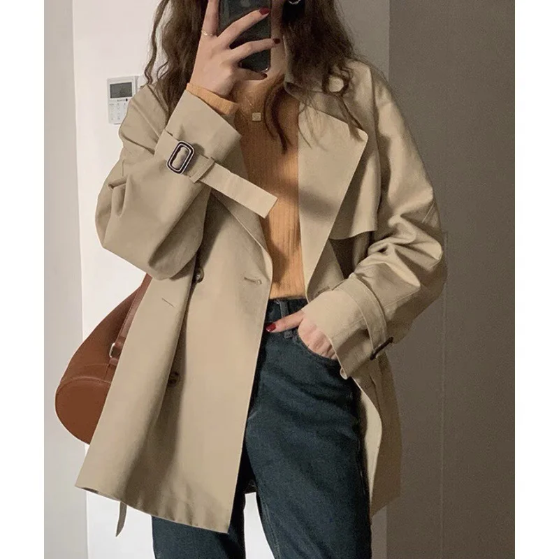 Uveng Uveng Wind Coat Women's Spring And Autumn Small 2025 New Thin Korean Version Of Loose Kiqi Popular Coat