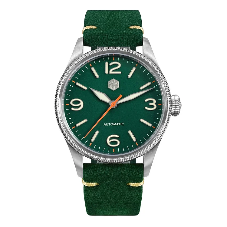 San Martin Carved Coin Bezel Retro Pilot Watch SN033 San Martin Watch san martin watchSan Martin Watch