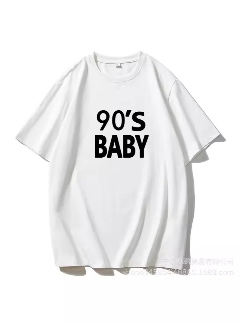 Athvotar Athvotar New Letter Pure Cotton T-Shirt Women Simple Basic Short-Sleeved Top Women's Free-Fitting Sweater