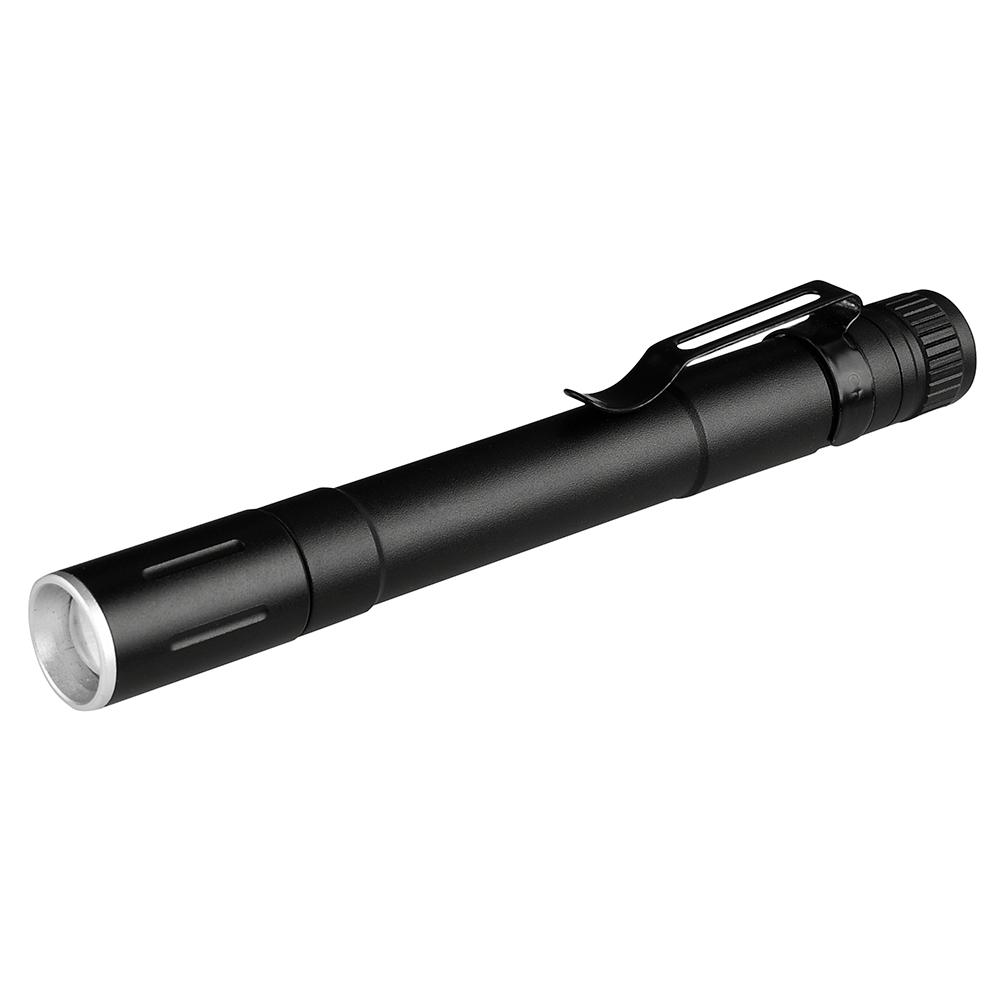 

Mini Zoomable XPE LED Flashlight Waterproof Torch with Pen Clip (Black, 501 Original