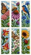 Garden Birds & Bugs-14CT Stamped Cross Stitch Bookmark Single-Sided 30x50cm tapestrymarket