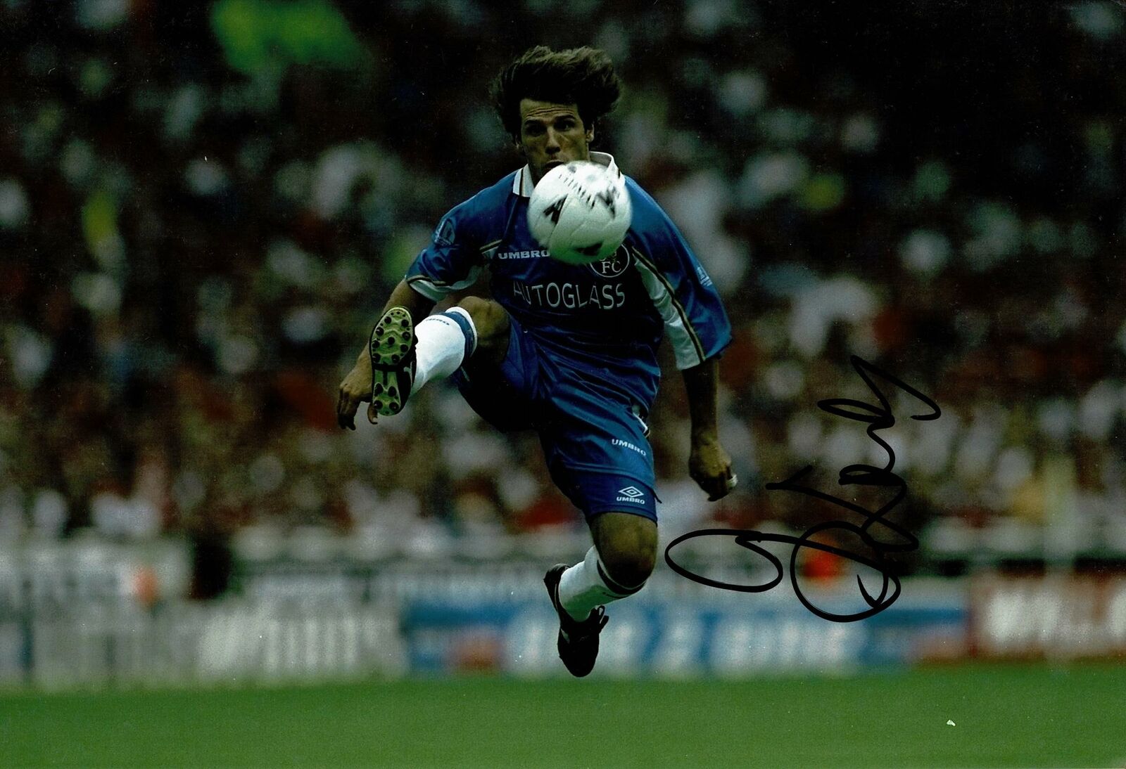 Gianfranco Zola Signed 12X8 Photo Poster painting Chelsea FC AFTAL COA (1559)