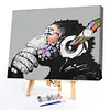 Monkey Listening-Paint by Numbers Acrylic Painting 50*40CM