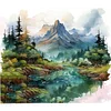 Ink Landscape-11CT Stamped Cross Stitch 60*55cm/23.62*21.65in(Big Size)