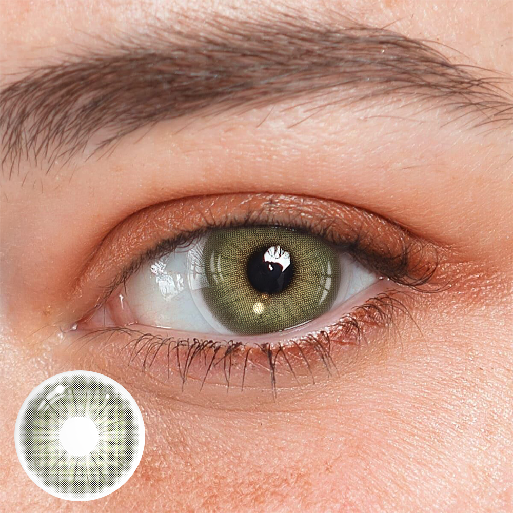 Claudina Oil Green Coloured Contact Lenses
