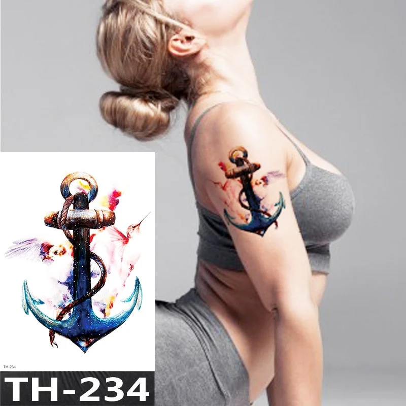 Waterproof Temporary Tattoo Sticker Flower Cute Cat Water Transfer Body Art Flash Fake Tatoo