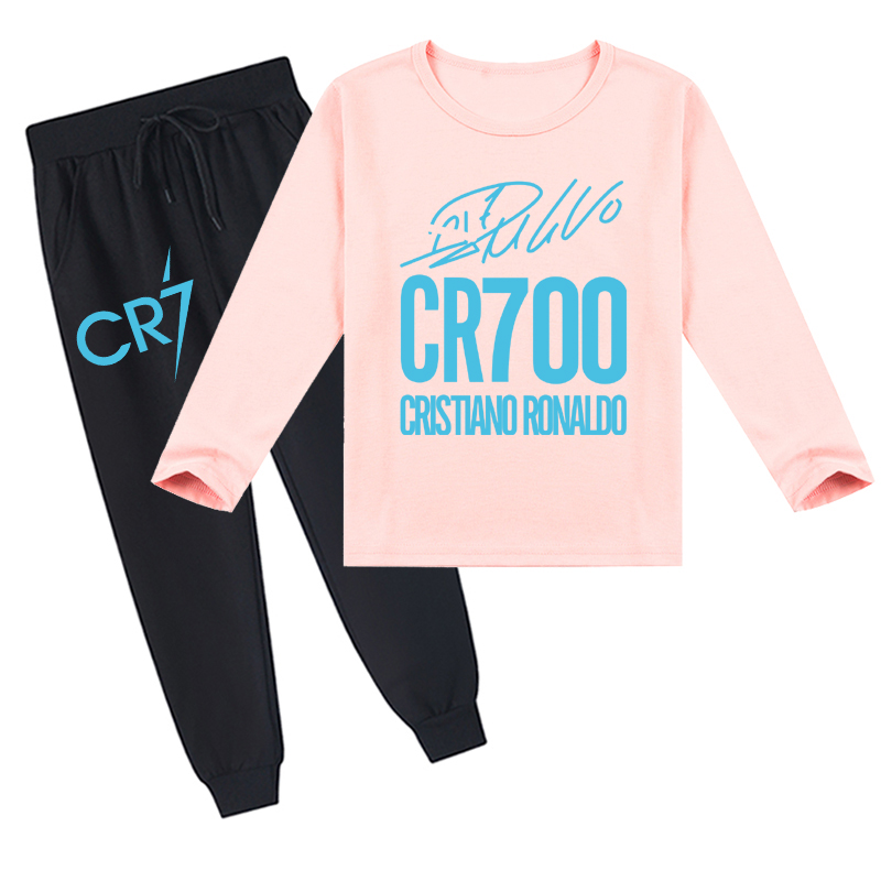 Mayoulove Kids' Cristiano Ronaldo Long Sleeve T-Shirt Set for Boys  Girls - Soccer Fan Apparel - Trendy Sportswear-Mayoulove