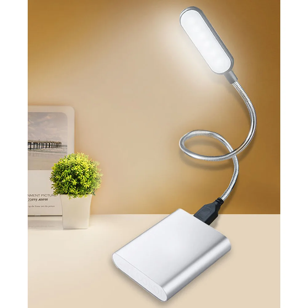 USB LED Desktop Light Portable Study Book Table Lamp Night Light Warm White