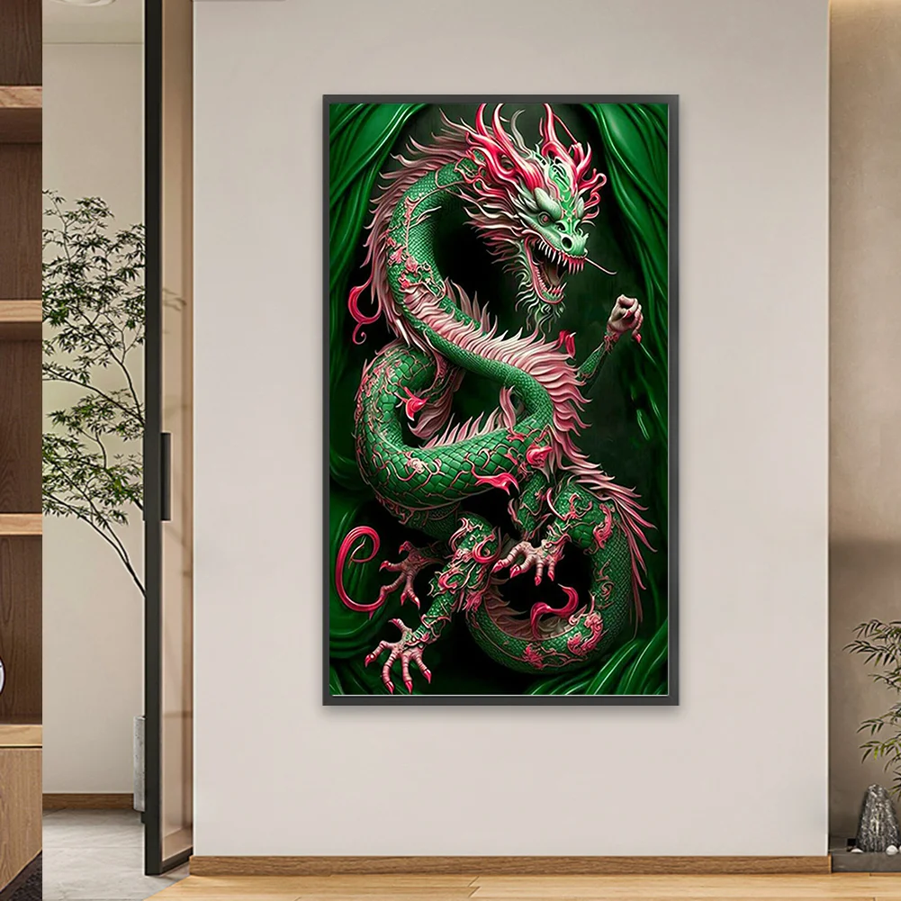 Partial AB Diamond Painting - Full Round Drill - Dragon(Canvas|45*75cm)