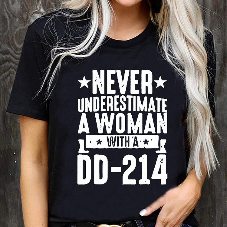 Women With DD-214 Female Veterans Day T-shirt