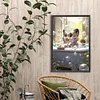 Diamond Painting -DIY Full Square Drill Bubbles and White Tiger(40x60cm)