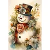 (40*60cm)Snowman - Round AB Drill Diamond Painting