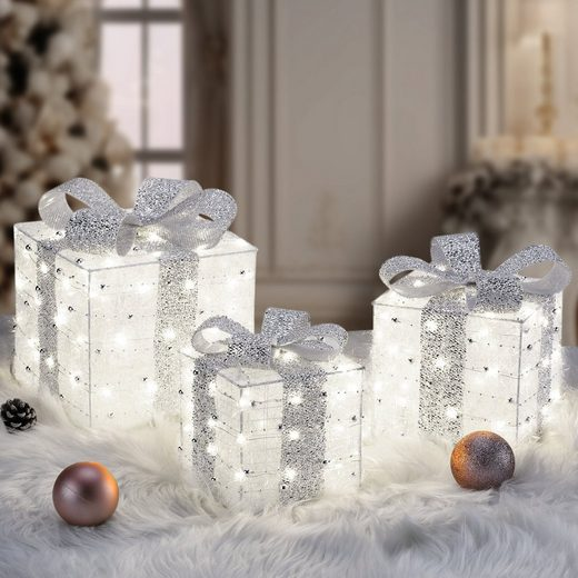 Christmas lighted gift box