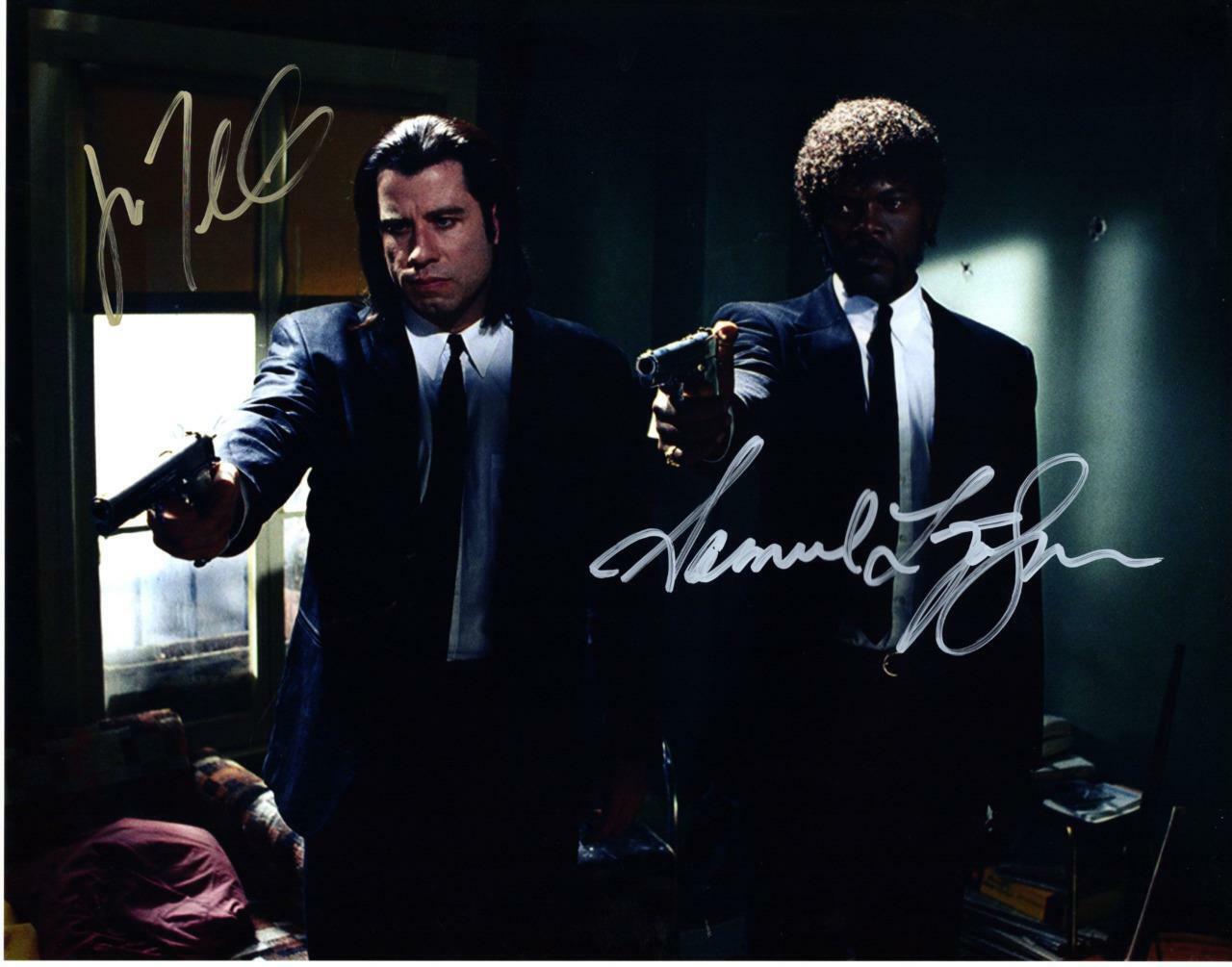 Samuel L Jackson John Travolta autographed 11x14 Picture signed Photo Poster painting and COA