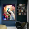 White Peacock Full Stamped Cross Stitch Kit 11CT 3-Strand 50x65cm Animal Series