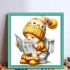 (Counted/Stamped)Goblin Goes To Toilet-18CT Cross Stitch 25*25cm/9.84*9.84in
