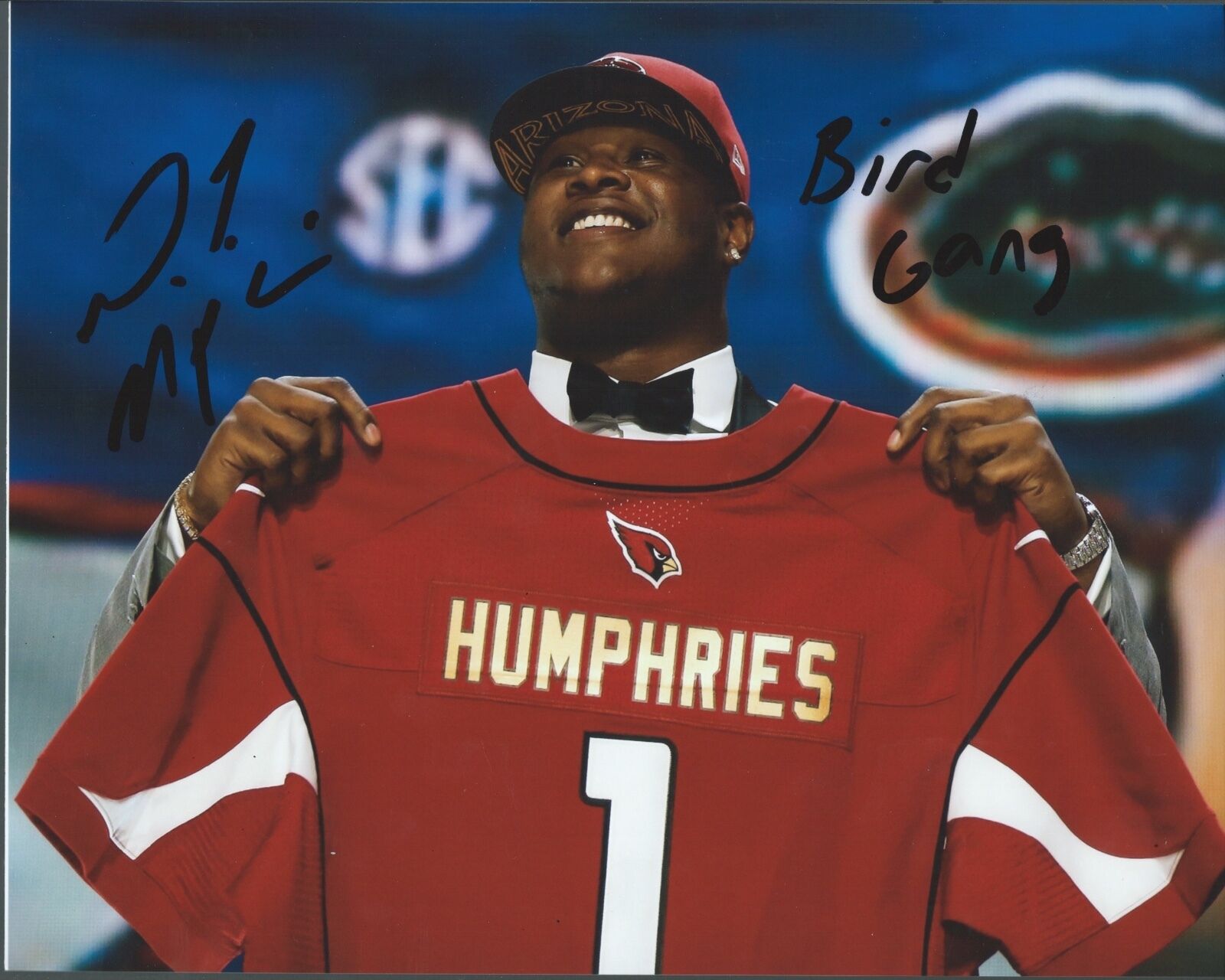 DJ HUMPHRIES Signed Autographed 8x10 Photo Poster painting Arizona Cardinals Gators UF COA+ 1