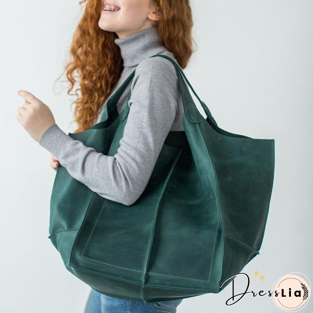 Brown Leather Womens Tote Bags School Handbags