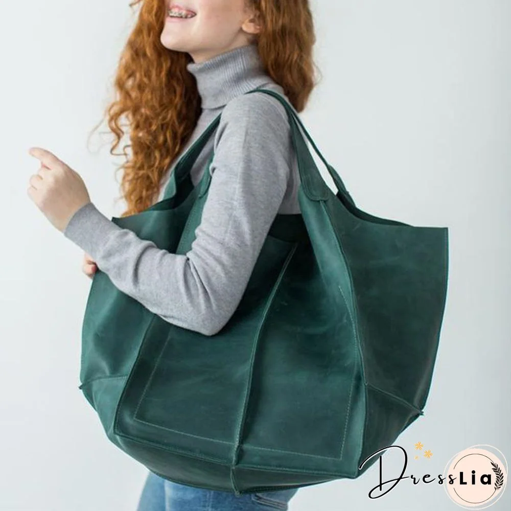 Brown Leather Womens Tote Bags School Handbags